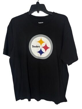 Reebok Black Crewneck Tee with Team Crest